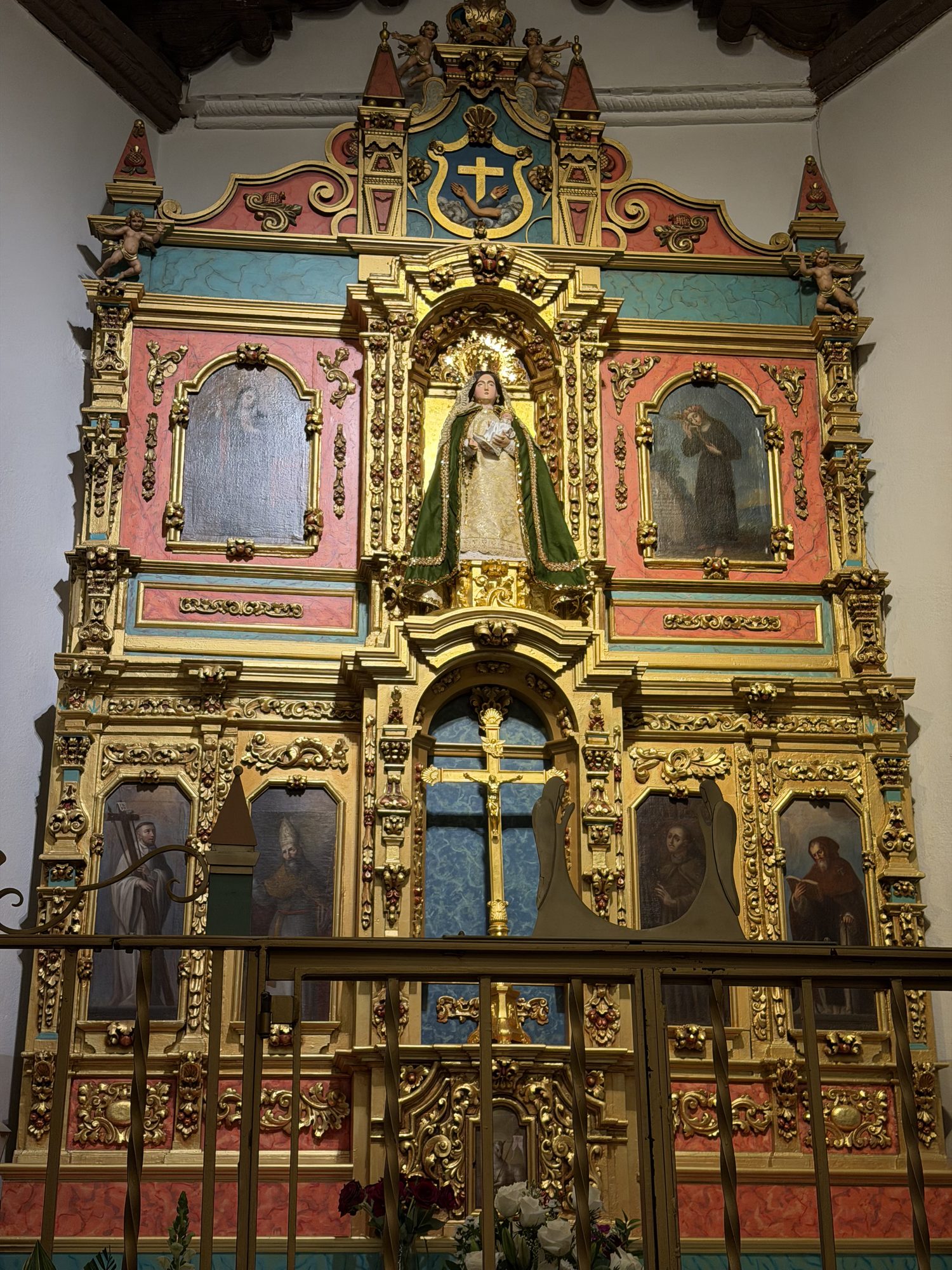 The historic Madonna statue in the Cathedral Basilica of St. Francis of Assisi