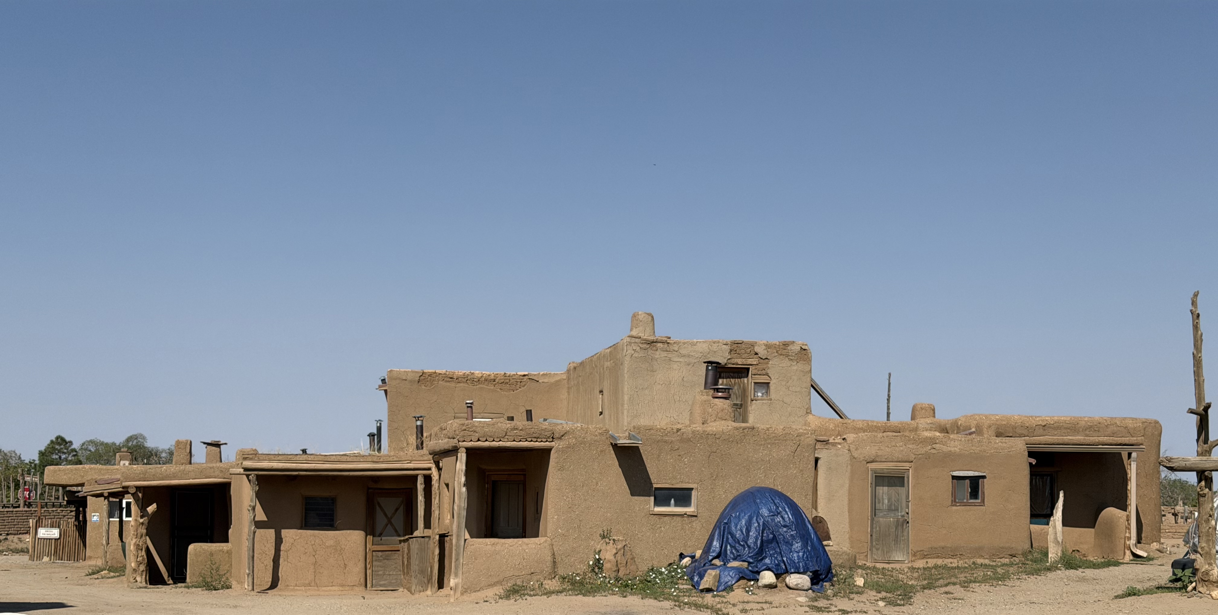 The multi-story adobe buildings of Taos Pueblo
